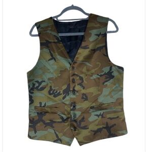 JF J Ferrar Camo Vest Sz Medium